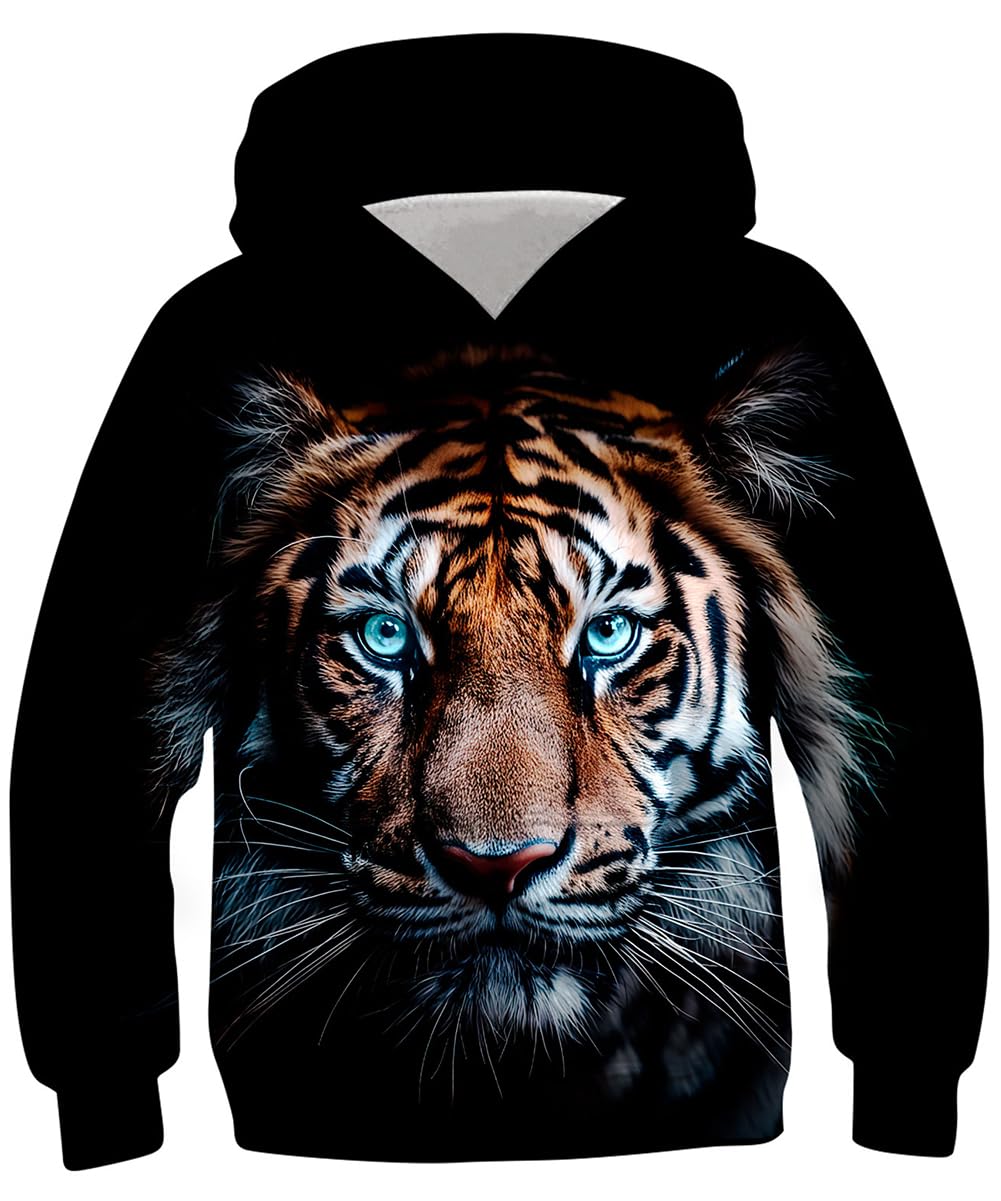 kids4ever Unisex Kinder Hoodie 3D Lustig GedrucKt Kapuzenpullover Langarm Pullover Hoodies Sweatshirt für Jungen Mädchen mit Tasche Alter 6-16