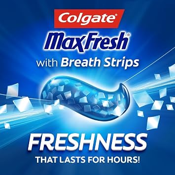 Colgate Max Fresh Toothpaste With Mini Breath Strips, Cool Mint, 7.6 Ounce