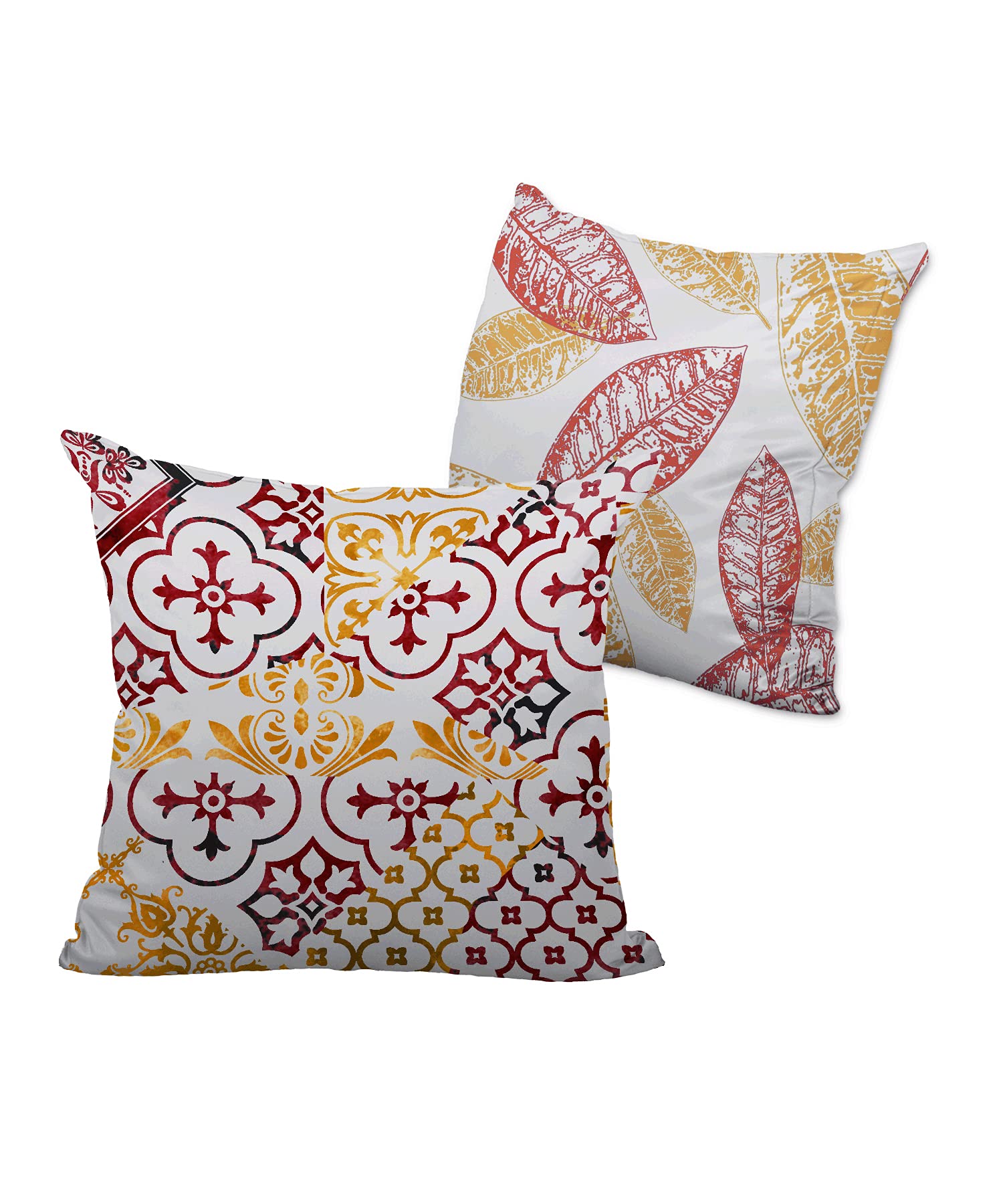 AMAZE ATTIRES | Decorative Printed Cotton Satin Square Cushion Cover Set of 2 Throw Pillow Covers/Cases for Couch Sofa Home (16 x 16 inch or 40cm x40cm) ATCU147 (B095N3ZMDB) Amazon Price History, Amazon Price Tracker