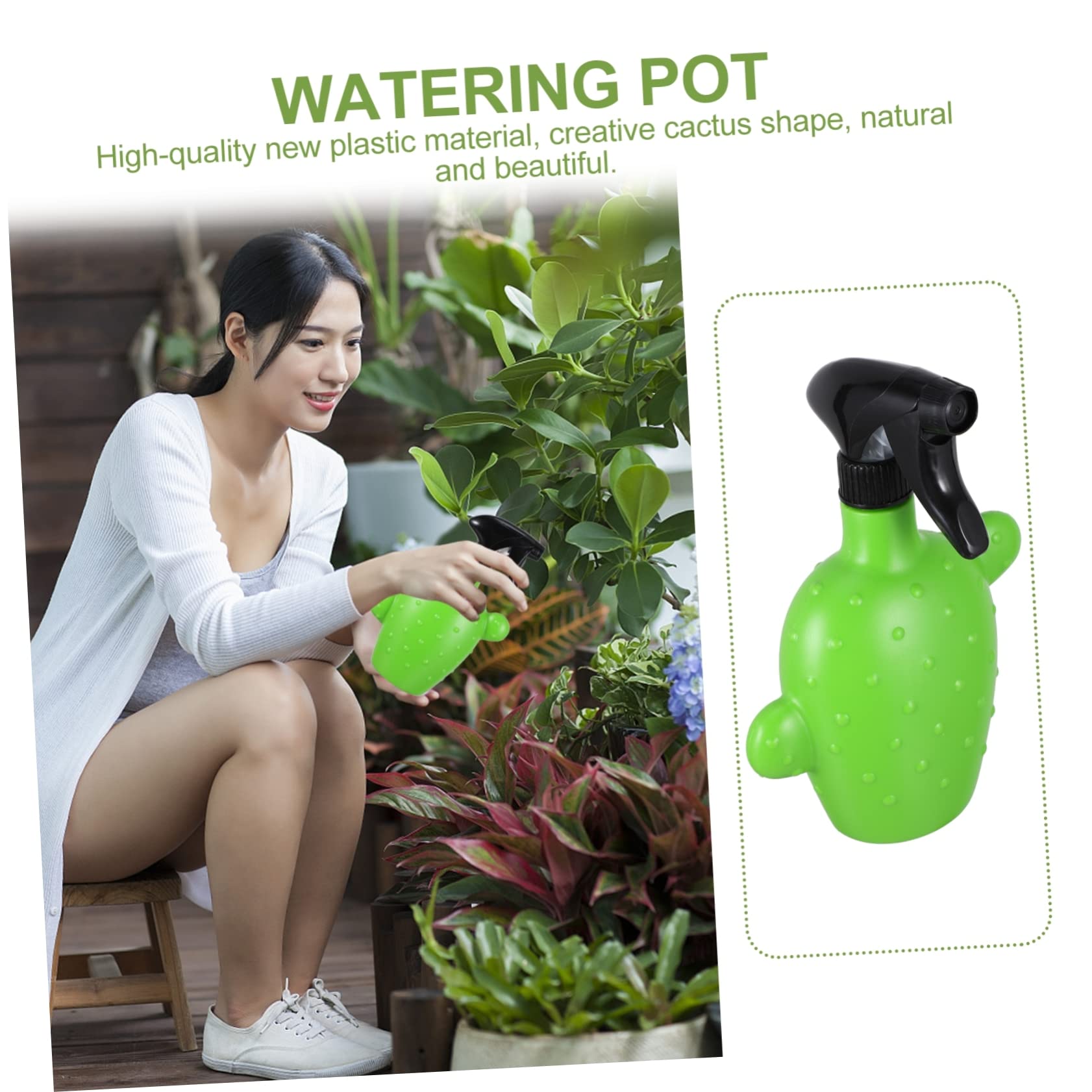 ABOOFAN 3pièces Bouteille Pulvérisateur Forme De Cactus Pour Arrosage Et Jardinage Outil Pratique De Jardinage Pour Plantes Intérieur Et Extérieur