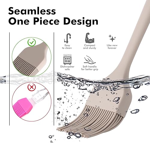 Miniatura 34 de HOTEC Cepillos de repostería de silicona resistentes al calor, para untar aceite y salsa de mantequilla, adobos para barbacoa, parrilla, hornear