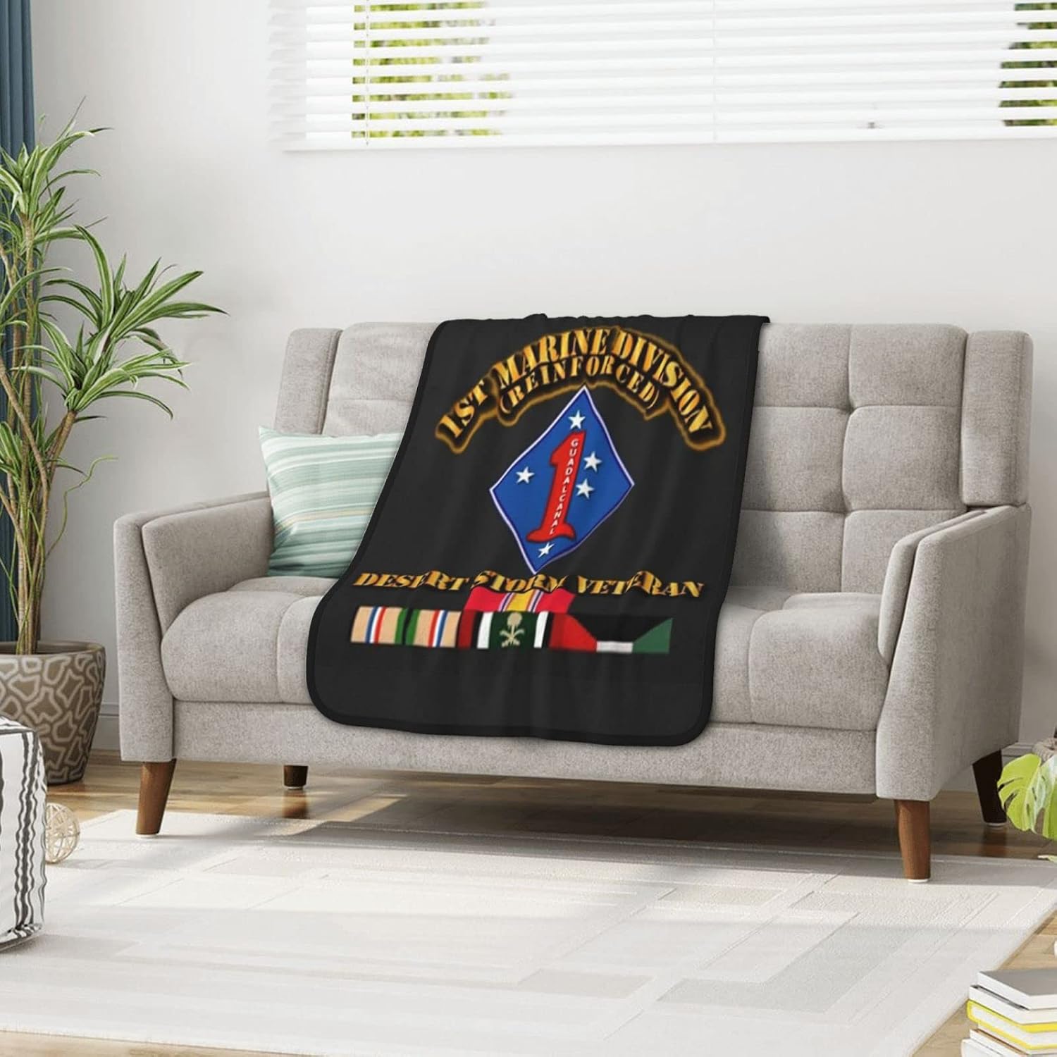 Desert Storm Veteran Blanket Christmas Lightweight Quilt for Room Lightweight Quilt for Kid Soft Blankets