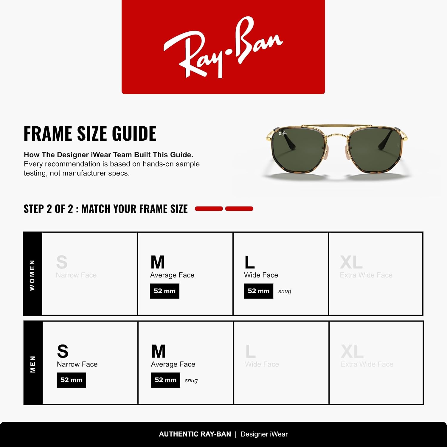 Ray-Ban RB3648M The Marshal II Geometric Aviator Sunglasses for Men for Women