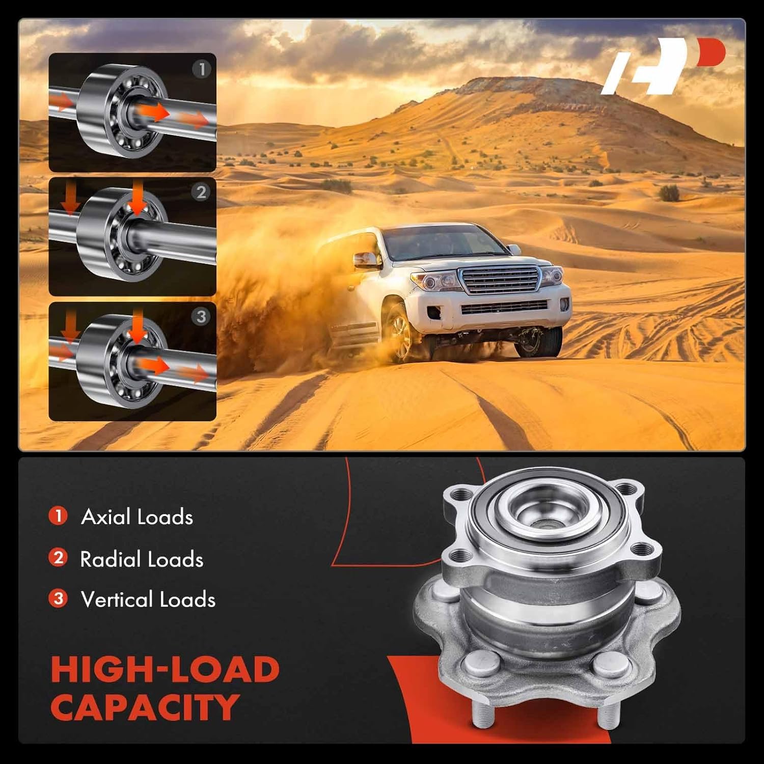 A-Premium Rear Wheel Bearing and Hub Assembly with 5-Lug Compatible with Nissan & Infiniti Models - 2007-2023 - Altima, Pathfinder, Maxima, Murano, QX60, JX35