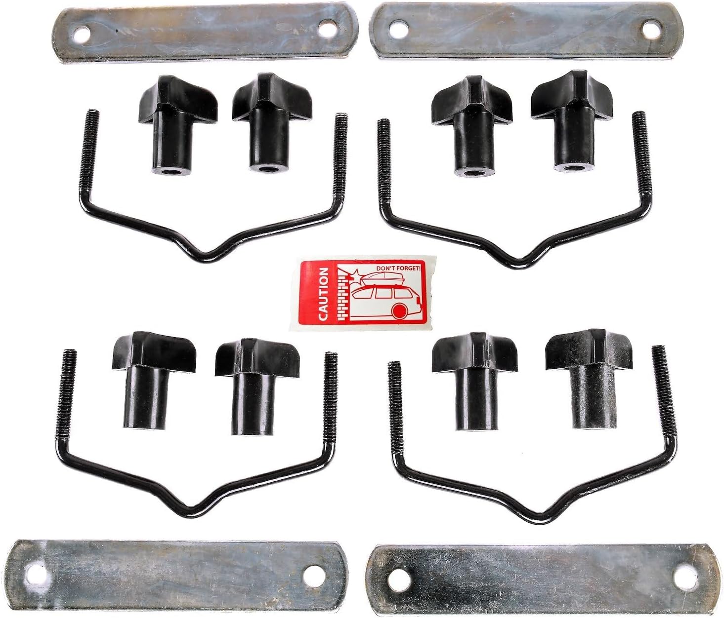 JEGS Replacement Hardware for JEGSport Cargo Carriers | JEGS Brand Part Numbers 555-90098/555-90097 | Includes 4 Mounting Brackets, 8 Threaded Knobs, 4 Mounting Plates, and 4 Clip Hooks