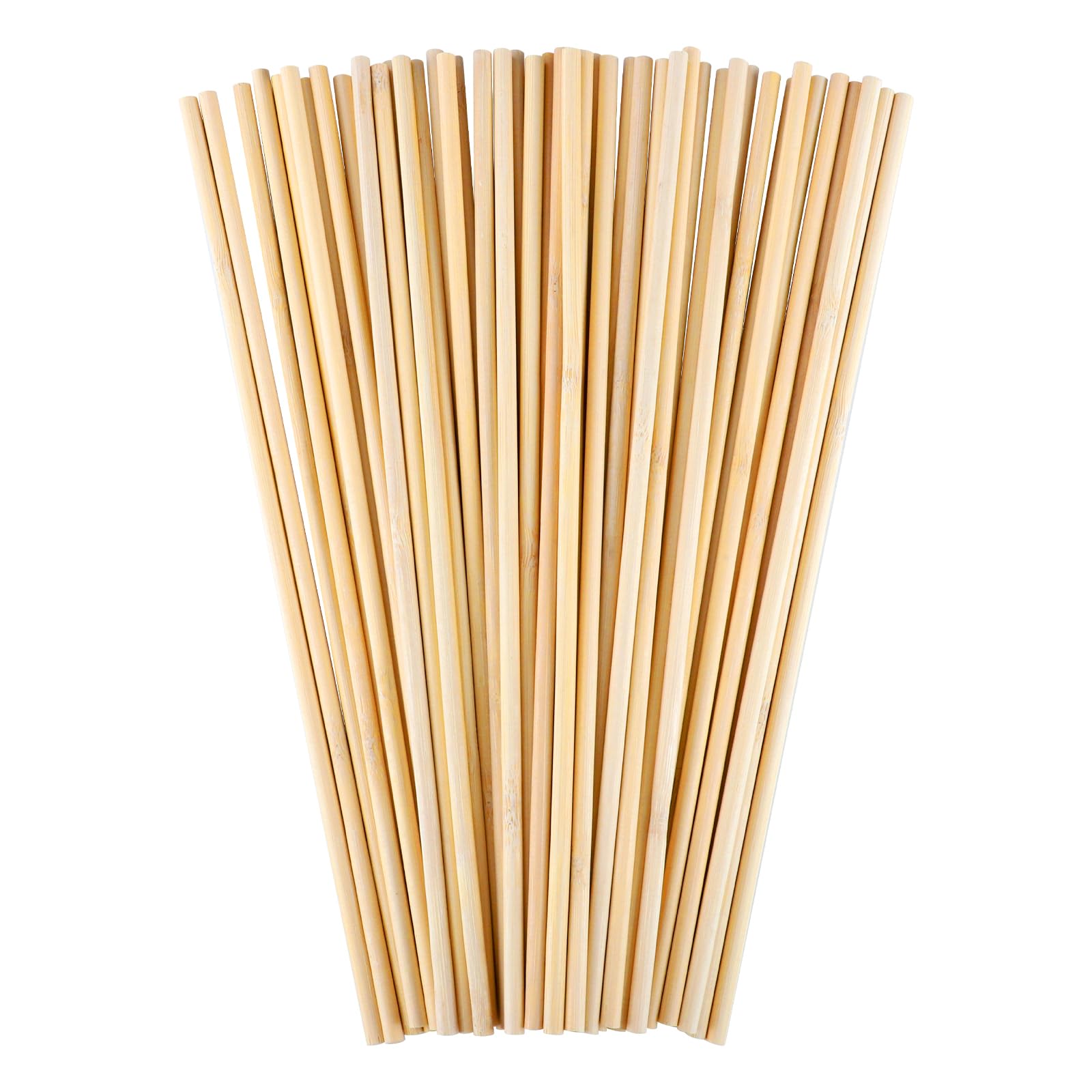 XREE 50 Pcs Wooden Dowels 30 cm x 6 mm Wooden Sticks Bamboo Sticks Natural Bamboo Craft Stick Doweling Rods for Woodworking, DIY, Model Making. Building, School Projects and Home Crafts Supplies