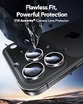 ESR 2 Pack caméra Lentor Protecteur pour iPhone 15 Pro Max/15 Pro/14 Pro Max/14 Pro, Ultra-basse HD Protège-objectif individuel, résistant aux rayures, verre trempé ultra-mince, Armorite Series, Effacer