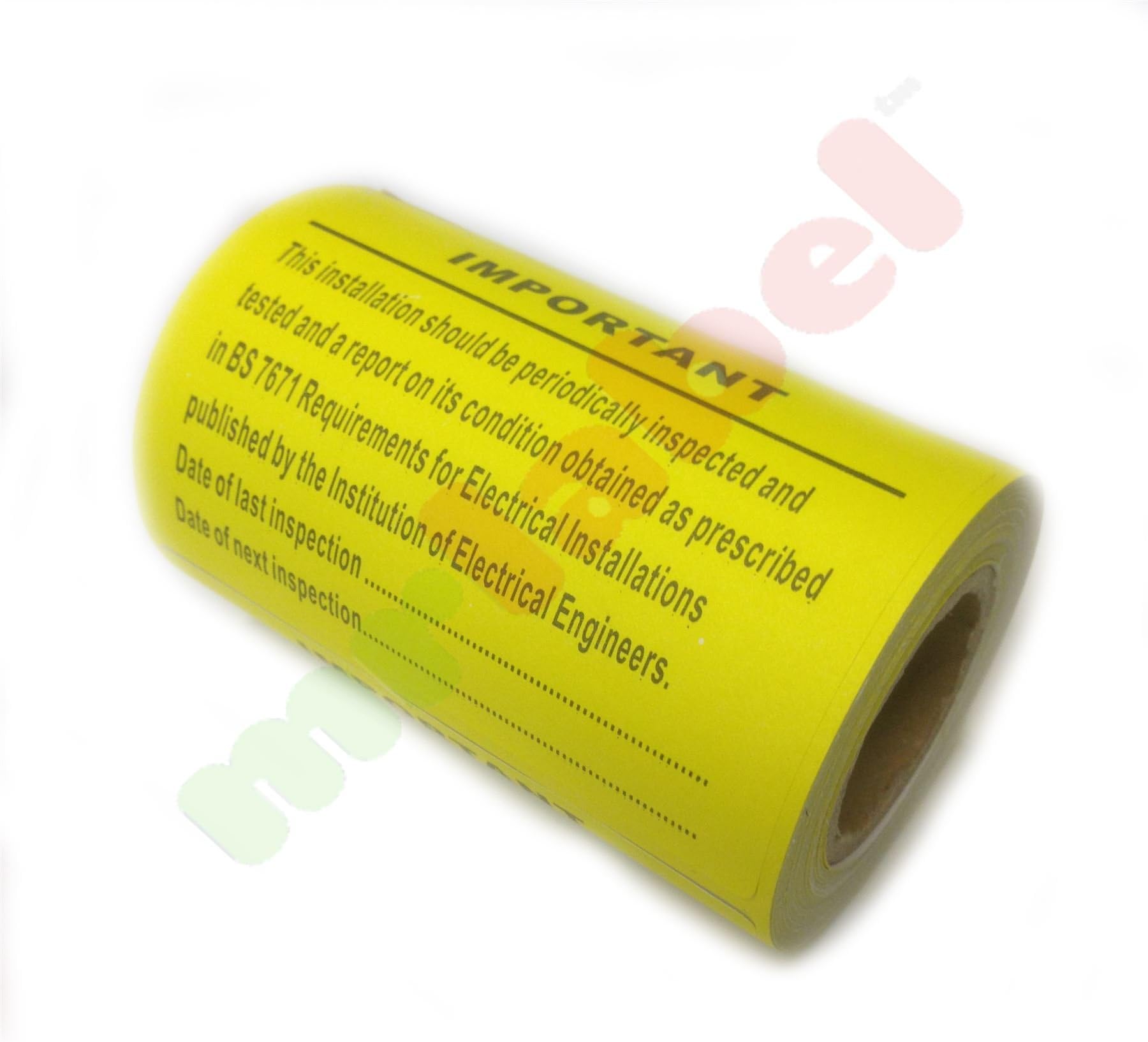 100x Periodic Inspection & Test Electrical Safety Label Roll 75x50mm