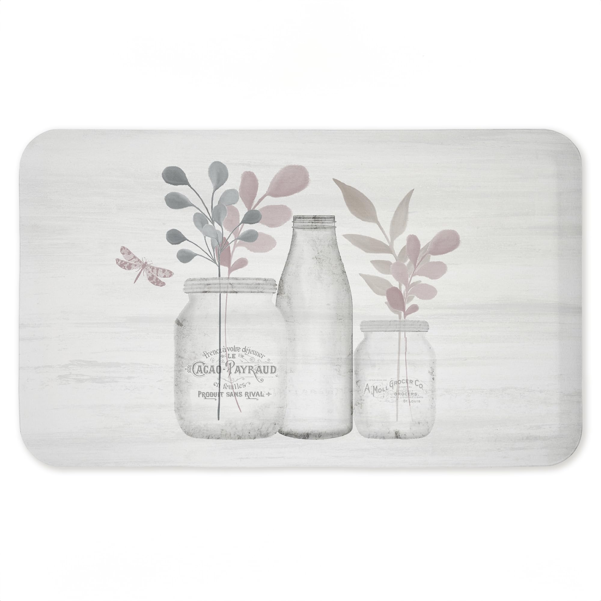 Simple Wildflower Hope Anti-Ermüdungs-Fußmatte, ergonomisch gepolsterte Küchen- und Stehmatte mit Rutschfester Unterseite, umweltfreundliche Komfortmatte, Design von Kim Allen, 76,2 x 45,7 cm