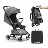MAMAZING Ultra Air X Travel Stroller - Ultra-Lightweight Under 10 lbs, Carbon Fiber Frame & Airplane Friendly, Lightweight Stroller with Reclining Seat, UPF 50+ Canopy & Travel Bag