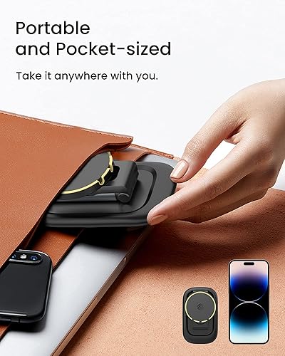 Miniatura 8 de SODI Soporte de cámara Continuity para monitor de escritorio y MacBook, soporte plegable para cámara web de iPhone, soporte magnético para teléfono