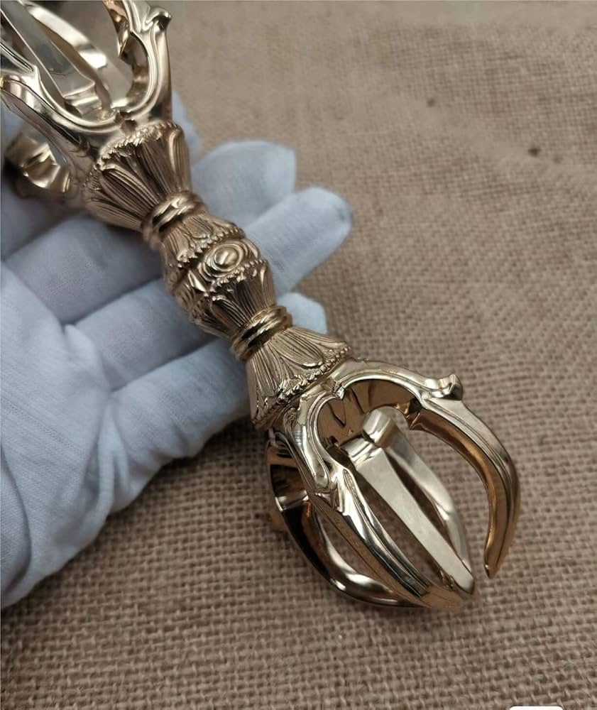 【修縁堂】密教法具 空海大師飛行法器 五鈷金剛鈴 鐘 真鍮製 19cm 修縁堂】密教法具 空海大師飛行法器 五鈷金剛鈴 鐘