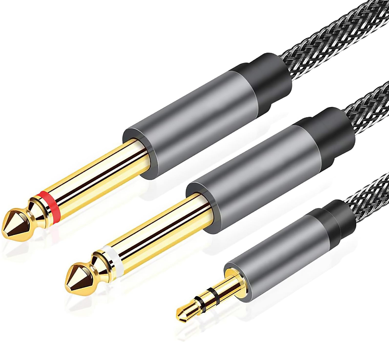 Optisches Audiokabel Auf 3 5mm Klinke POSUGEAR 3.5mm Klinke auf Dual 6.35mm Mono Y AudioKabel 2M, Nylon