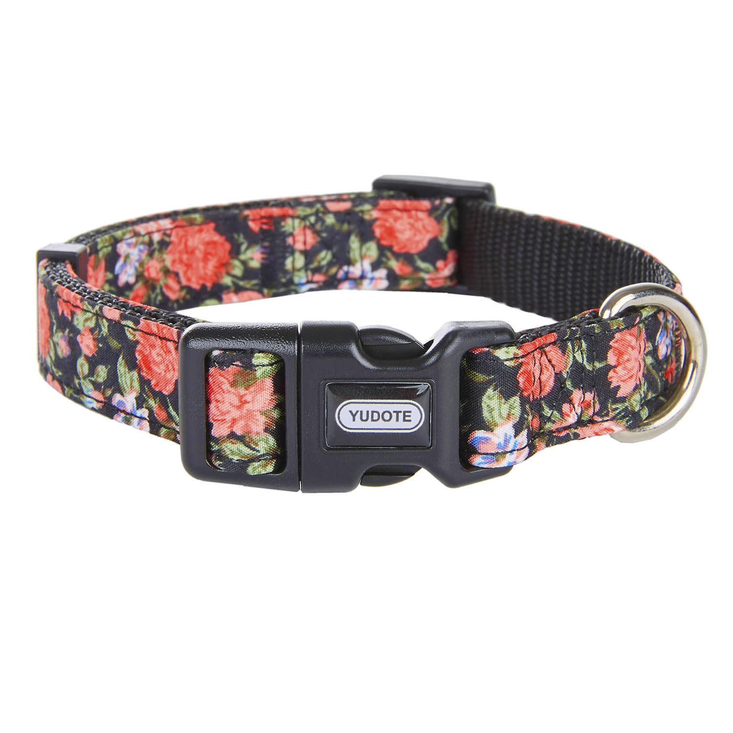 Flower Dog Collar Adjustable Soft Durable Nylon Floral Dog Collars for Large Female Dogs