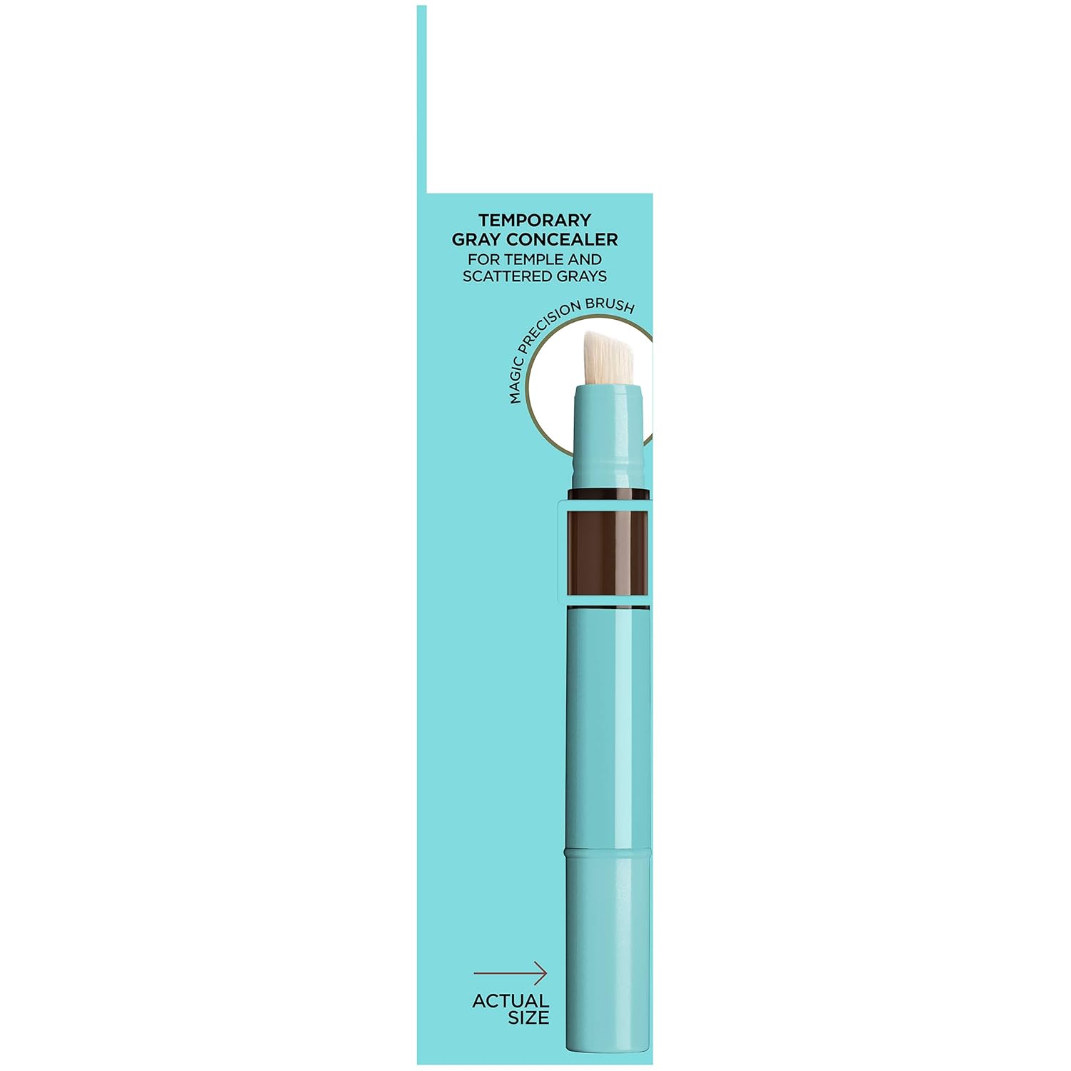 L'Oreal Paris Magic Root Precision Temporary Gray Hair Color Concealer Brush, 5 Medium Brown, 0.05 fl; oz. : Beauty & Personal Care