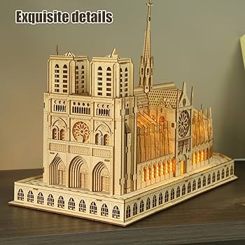 Amazon.com: Leopmase 3D Wooden Puzzles for Adults,Notre Dame de