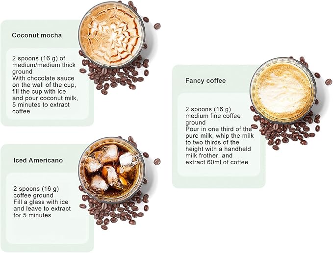 Cafetera Portátil Eléctrica 15 Bar, Capacidad 150ml, para Cápsulas y Café Molido miniatura 8