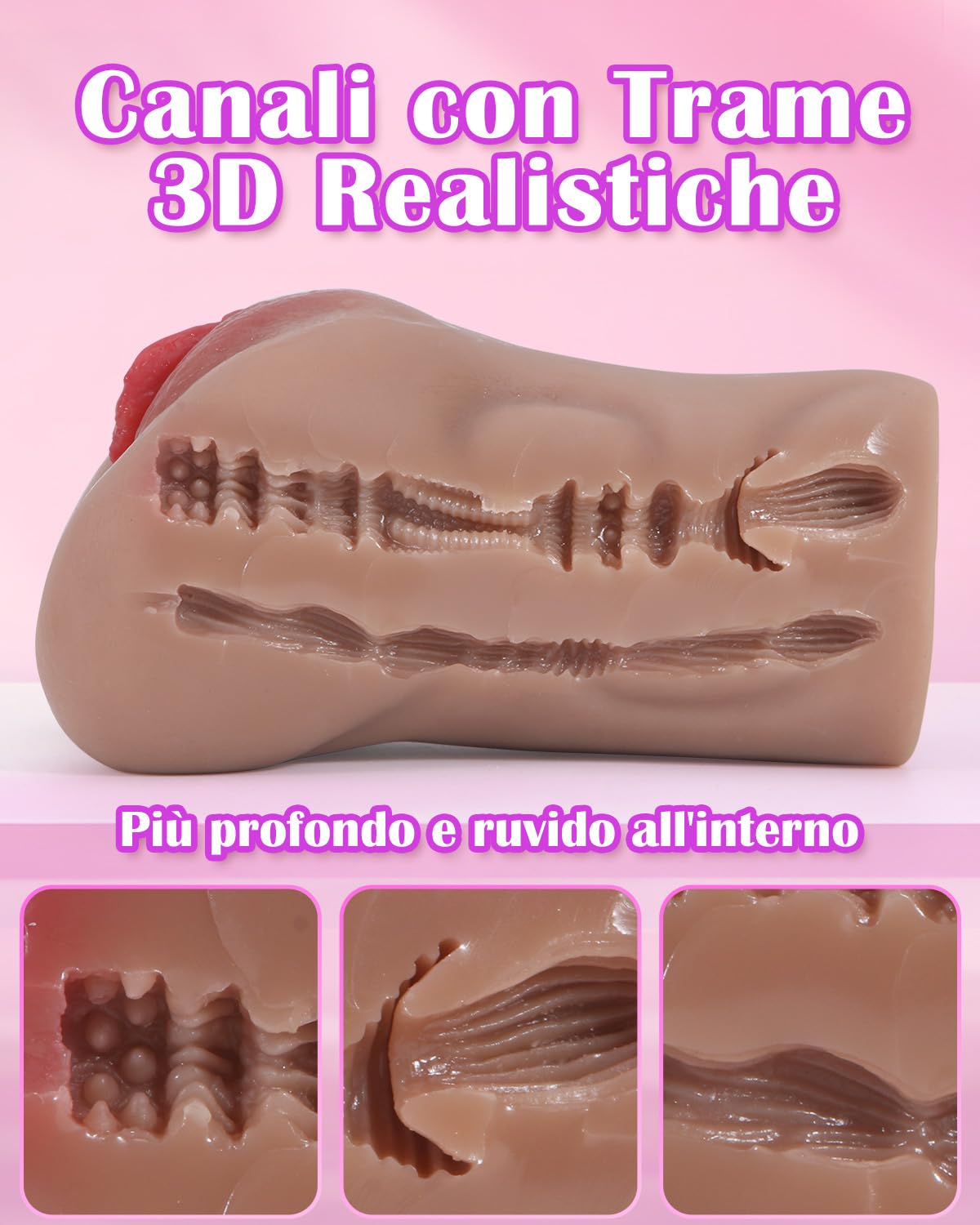 Masturvatore per Uomo Realista con Accesso Vaginale e anale | Masturbatore Sex Toys Sextoysys Uomo | Figa/Vagina Finta Sexy Toys Sessuali per Uomini