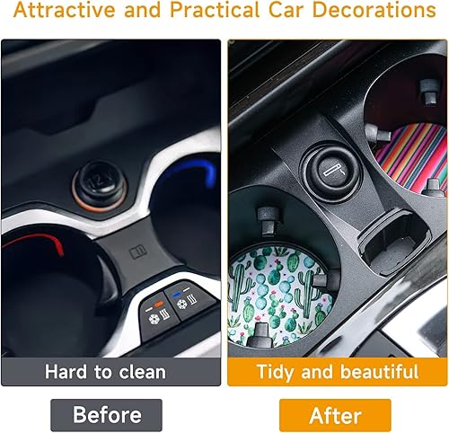 Miniatura 3 de 120 posavasos de automóvil de sublimación, posavasos absorbentes para portavasos de automóvil, posavasos de neopreno absorben derrames para mantener