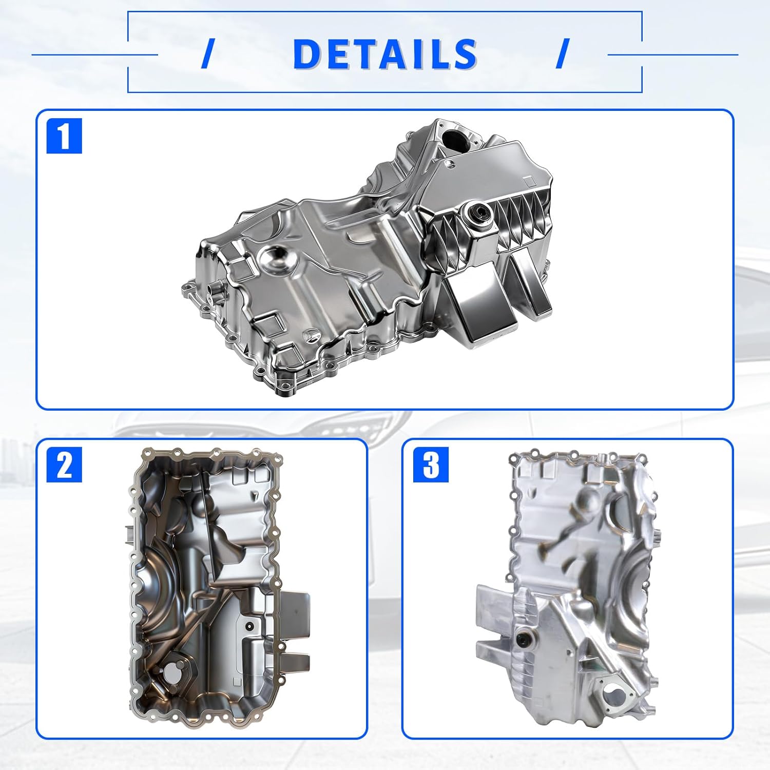 11137618512 Aluminum Engine Oil Pan Fit for BMW 228i 2014-2016, 320i 2012-2017, 328i 2012-2016, 428i 2014-2016, 528i 2012-2016, X1 2013-2015, Z4 2012-2015, 2.0L OE# 11137618512