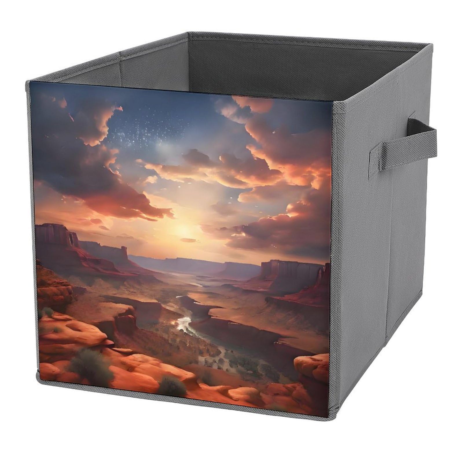 Cubes de rangement pliables roche rouge pour vetements et livres