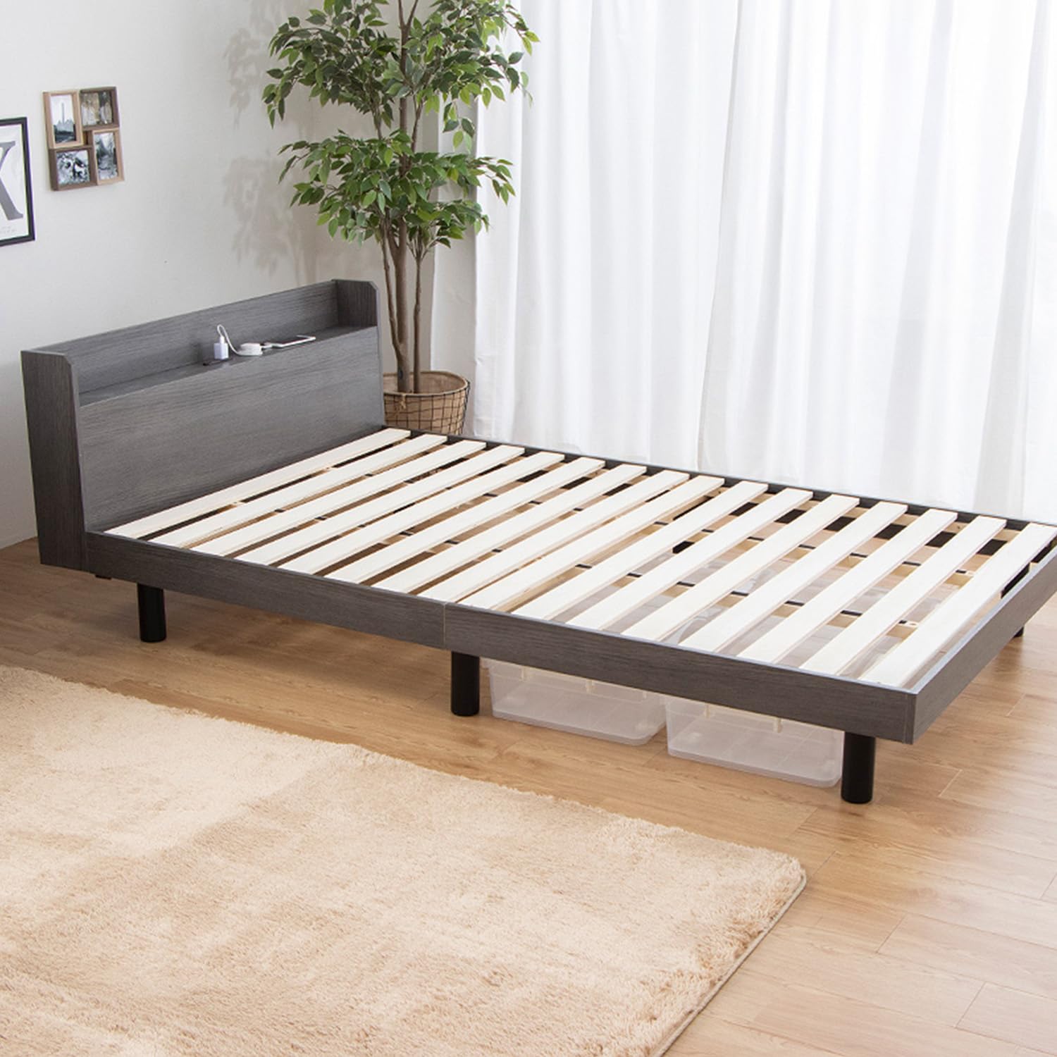 Amazon｜三栄コーポレーション ベッド ダブル すのこベッド すのこ