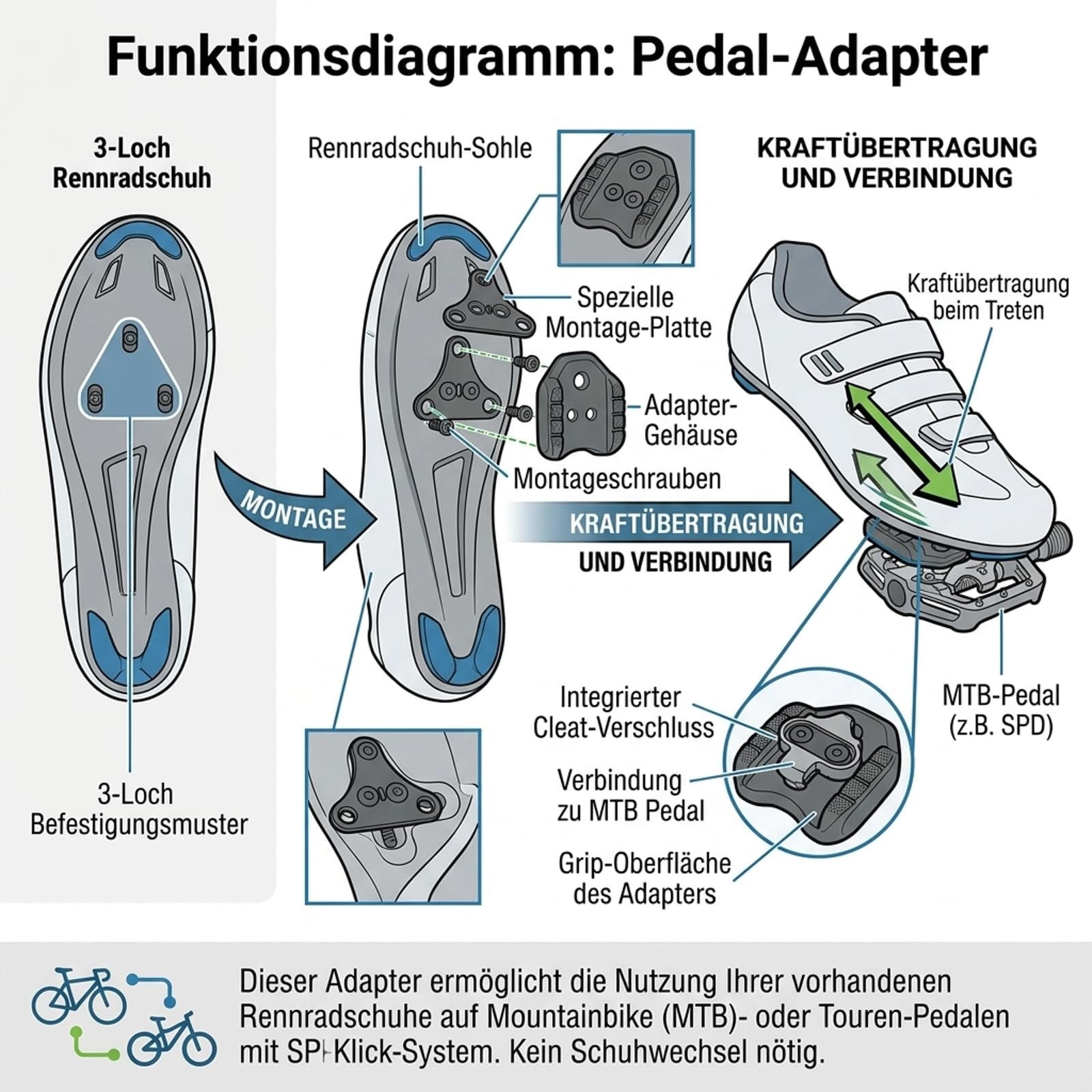 shimano pedale montage Wjelet SPD Adapterplatte kompatibel mit SPD Plattenadapter SM-SH41, 3-Loch zu SPD Konverter für Rennrad & MTB Pedale, Cleats Shimano SPD für Fahrradschuhe, einfache Sport & Freizeit Color:Frost White Roland KT-10 Kick Drum huohnebüffel