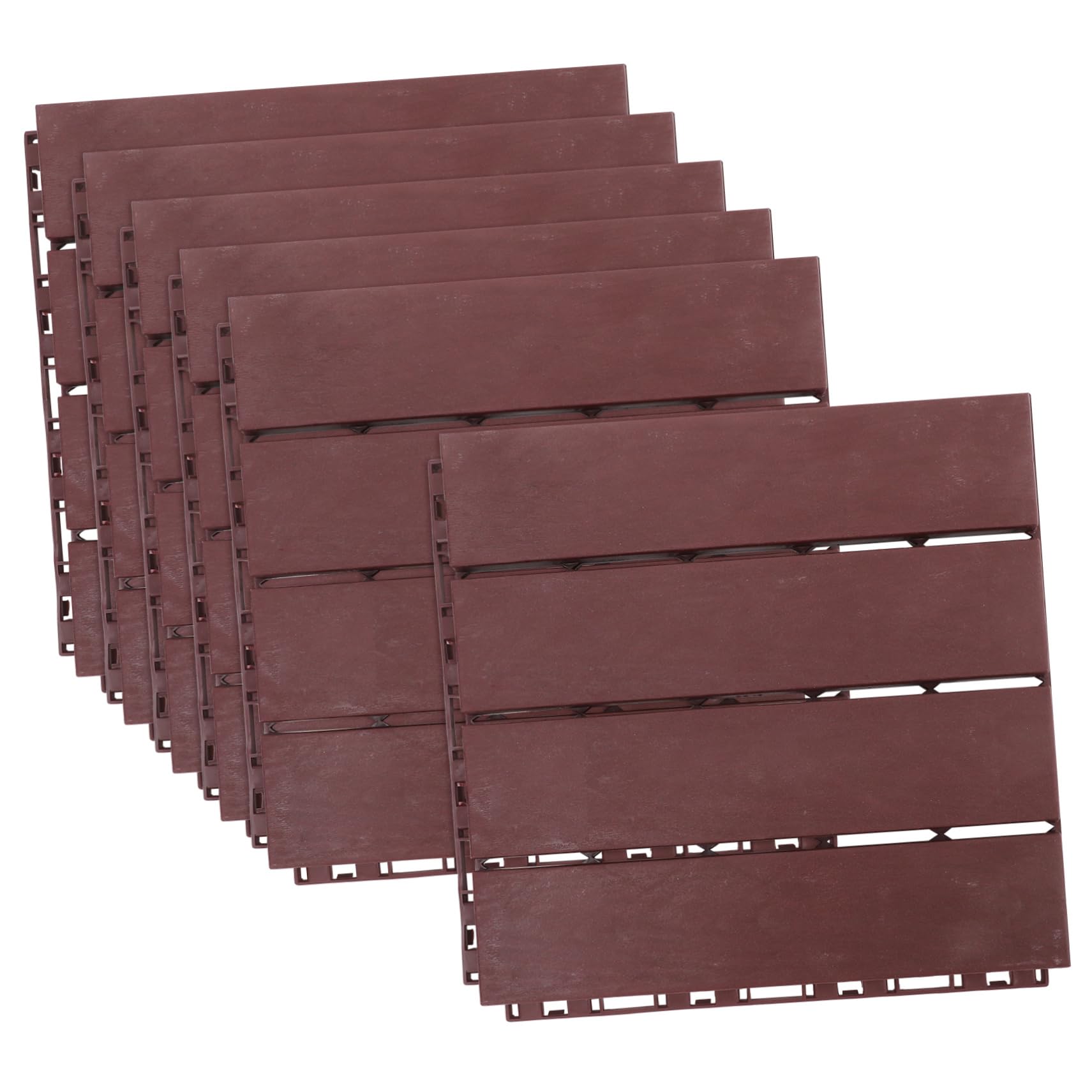 Baldosas Entrelazadas de Plástico para Terraza, 6 Piezas