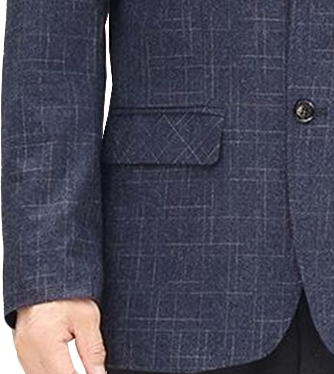 Men Business Plaid Blazer Coat Outdoor Suit Lapel Button Sport Coat Classic Commute Formal Jacket with Pocket