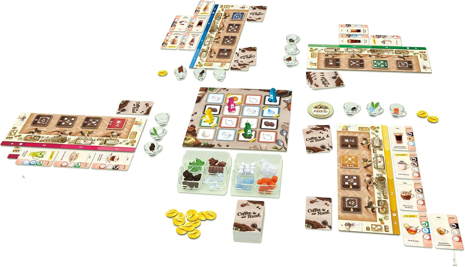 Galápagos,Coffee Rush,Gamers,14 anos +,14 anos +,partidas de até 30 min.