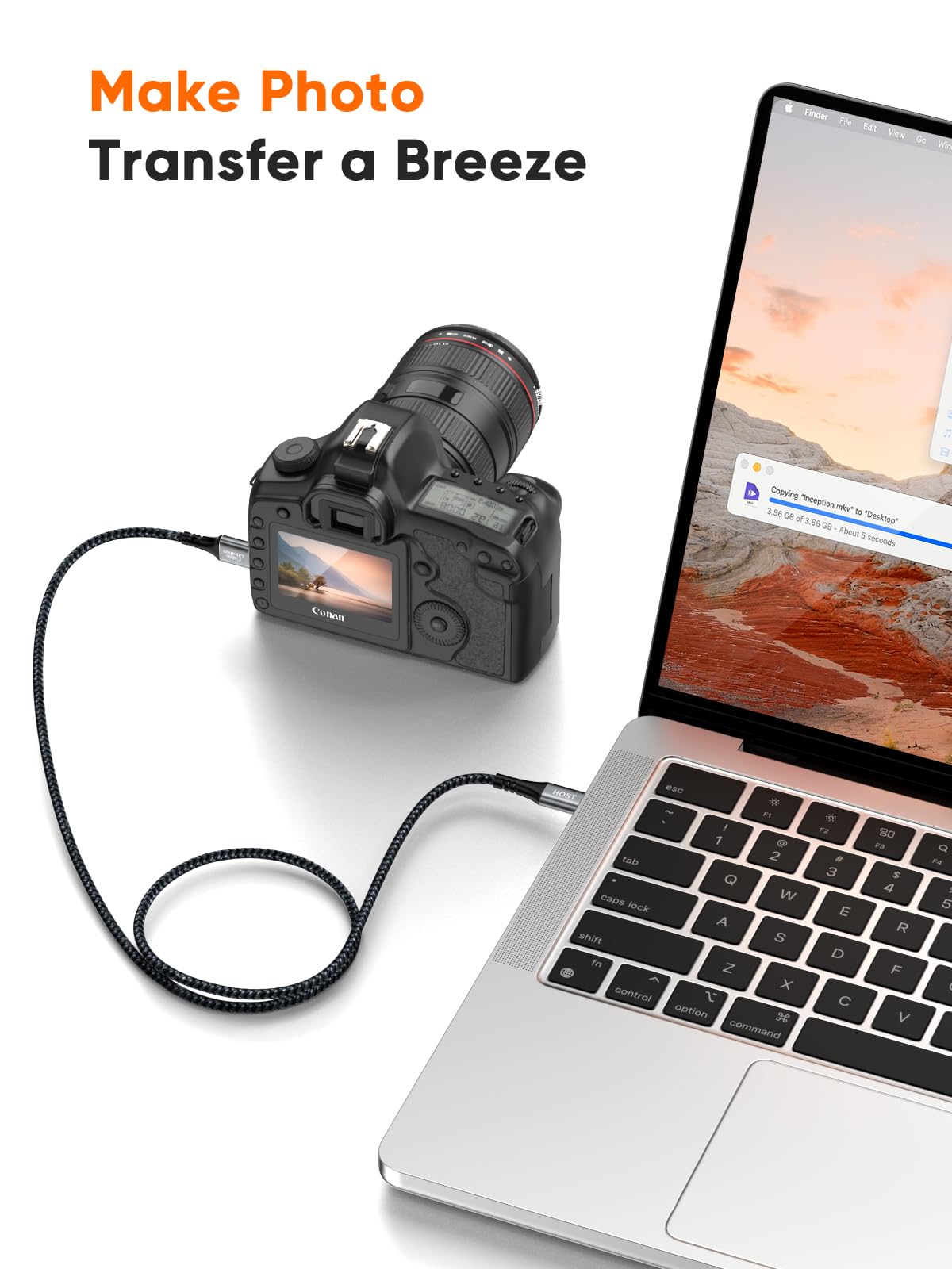 10Gbps USB C to Micro B Cable - Fast Data Transfer -5