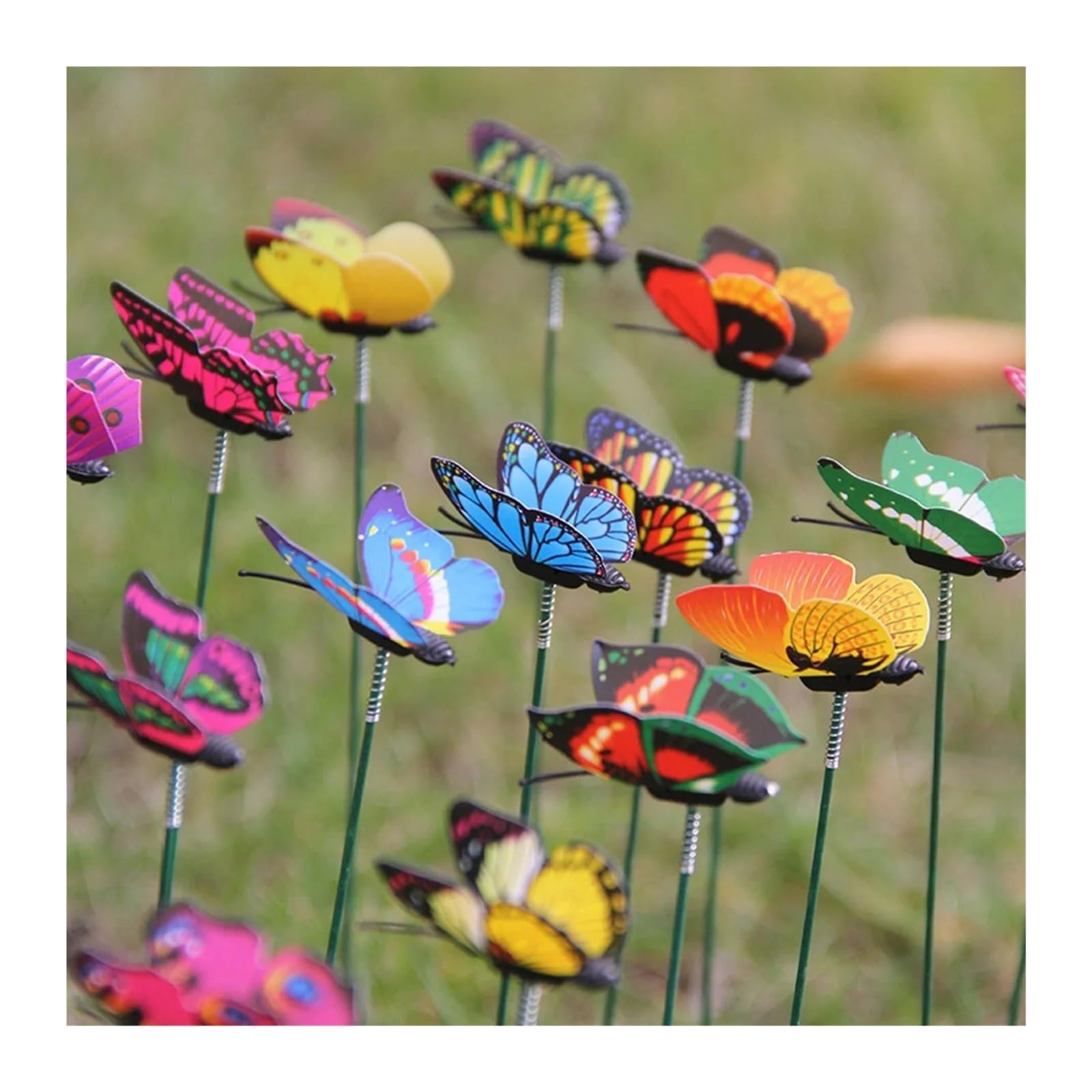 YUSUZH 10/20pcs Butterflies Garden Yard Planter for Garden Fence Decor