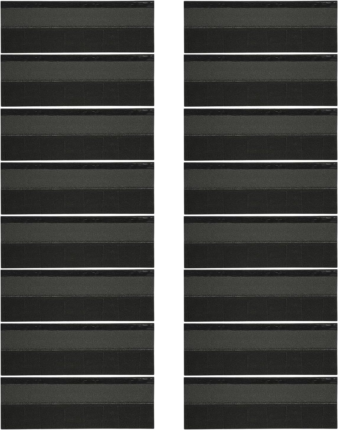16Pcs Roofing Shingles, 39.37"x13.11" Asphalt Tile Tool Shed Roof, Easy to Install Outdoor Storage Shed Roof for Garage Roof, Pet House, Carbon Black, 5.3 mm Thick