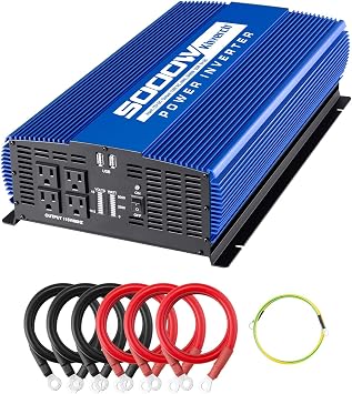 5000W عاكس الطاقة 12V إلى 110V عاكس السيارة مع 4AC Outlets 2USB Ports للتخييم / الشاحنة / RV / المنزل
