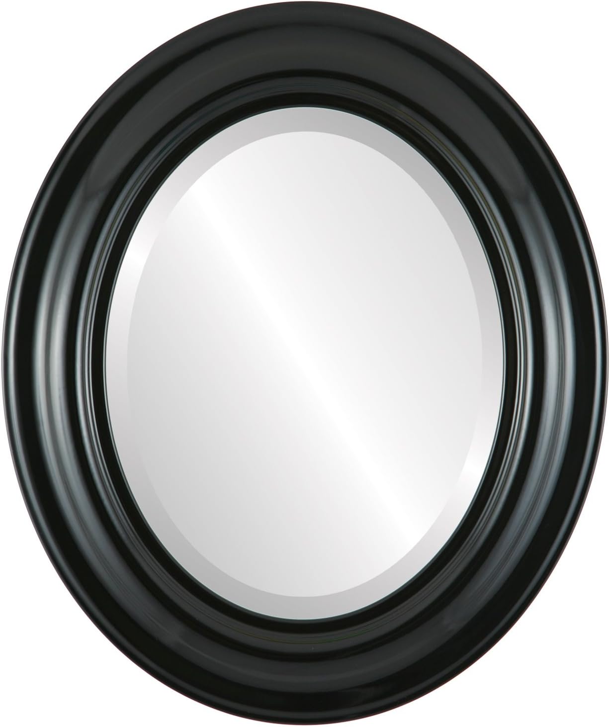OVALCREST Oval Beveled Wall Mirror for Home Decor - Lancaster Style - Royal Blue - 23x29 Outside Dimensions