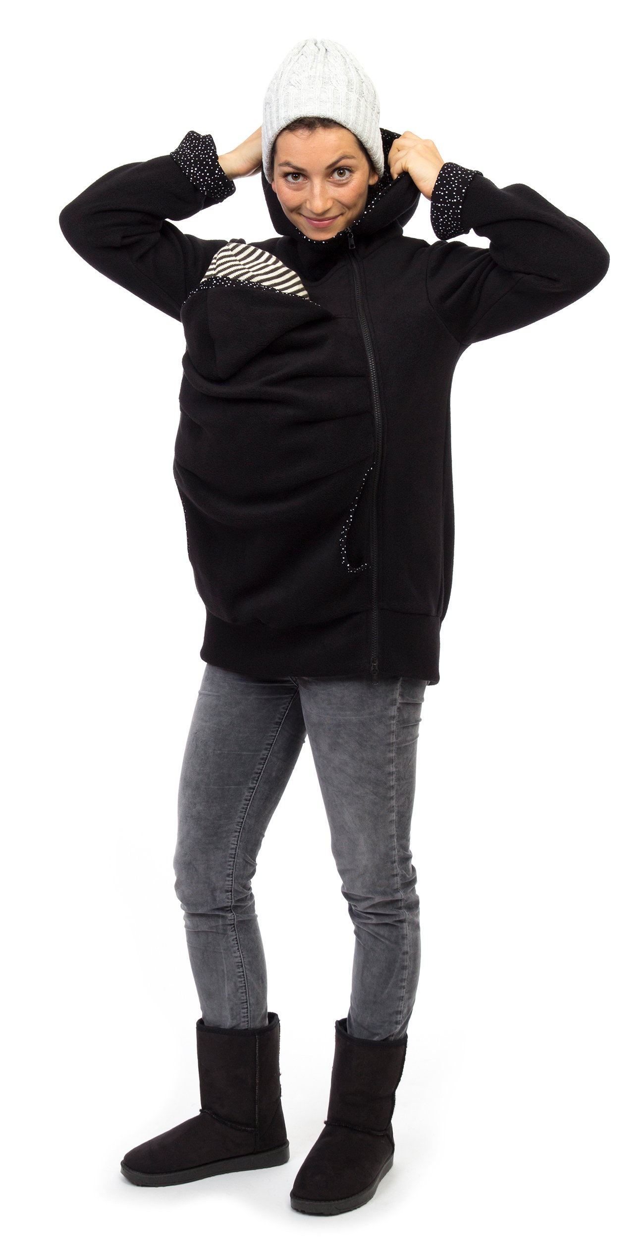 Viva la Mama Kängurujacke, Tragejacke für Baby aus Fleece - AHOI