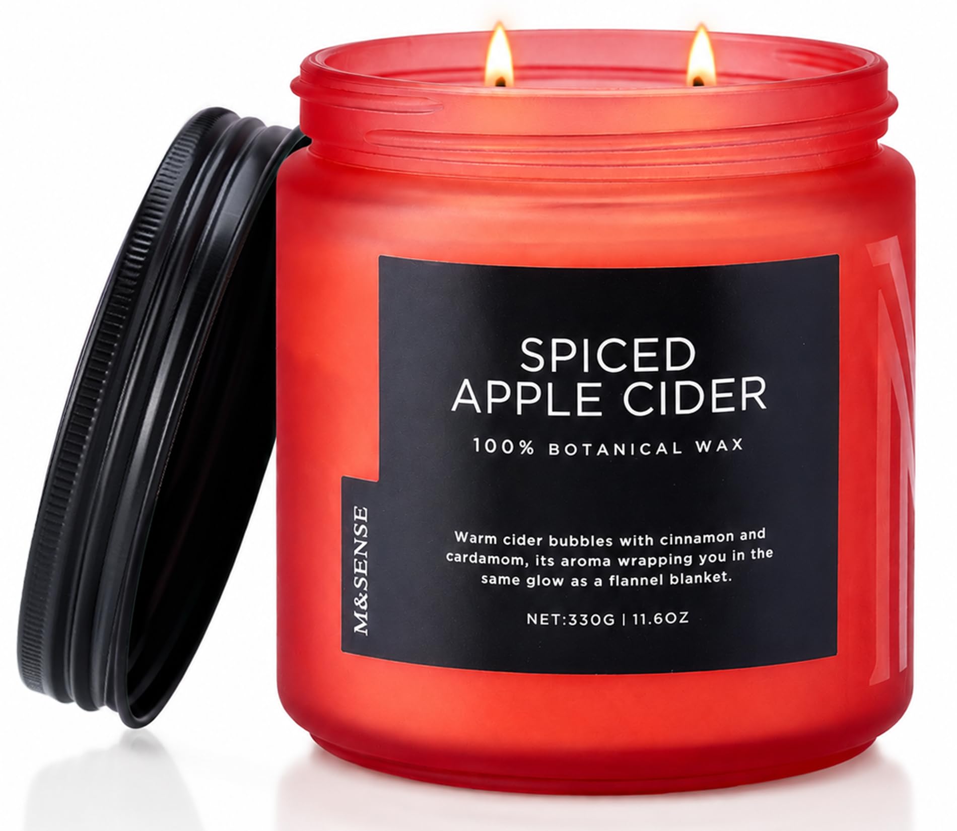 M&SENSE Spiced Apple Cider Scented Fall Candles for Thanksgiving Decor&Gift