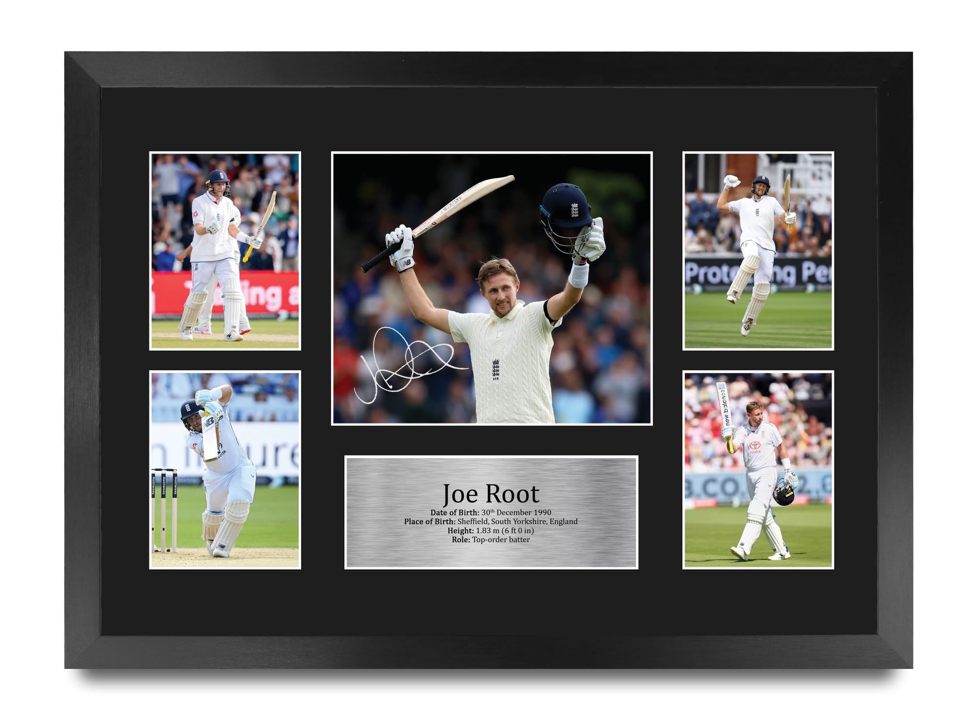 HWC Trading Joe Root England Cricket Signed Photo Framed A3 Display Gift