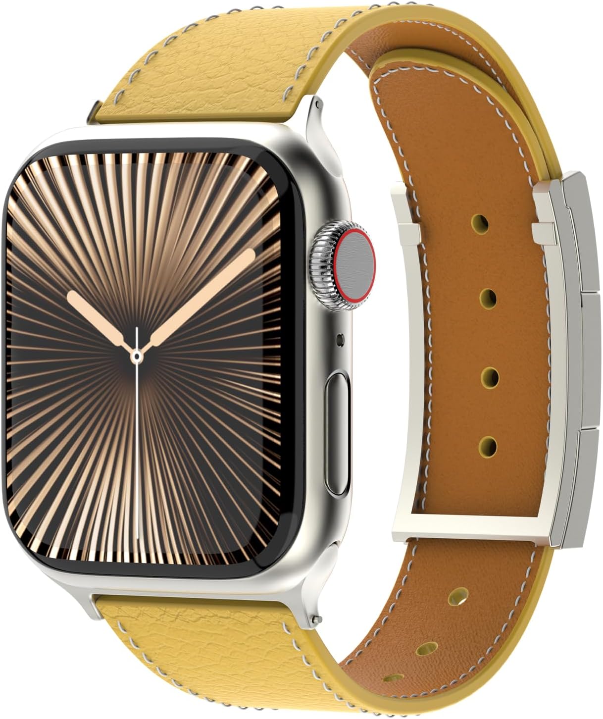 Designer Leather Magnetic Band Compatible with Apple Watch Ultra Band 49mm 46mm 45mm 44mm 42mm 41mm 40mm 38mm, Replacement Strap for Women Men iWatch Ultra 2/Ultra/SE/Series 10/9/8/7/6/5/4/3/2/1 - Image 3