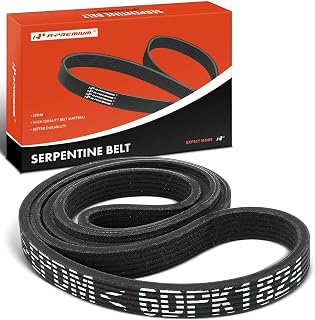 A-Premium Dual-Sided Serpentine Drive Belt Compatible with Volvo XC90 2003-2006, S60 200 2004-2008, XC70, S80, C70, S70, V70 & BMW 740i, 740Li, X6 & Porsche 911, 71.8 inch