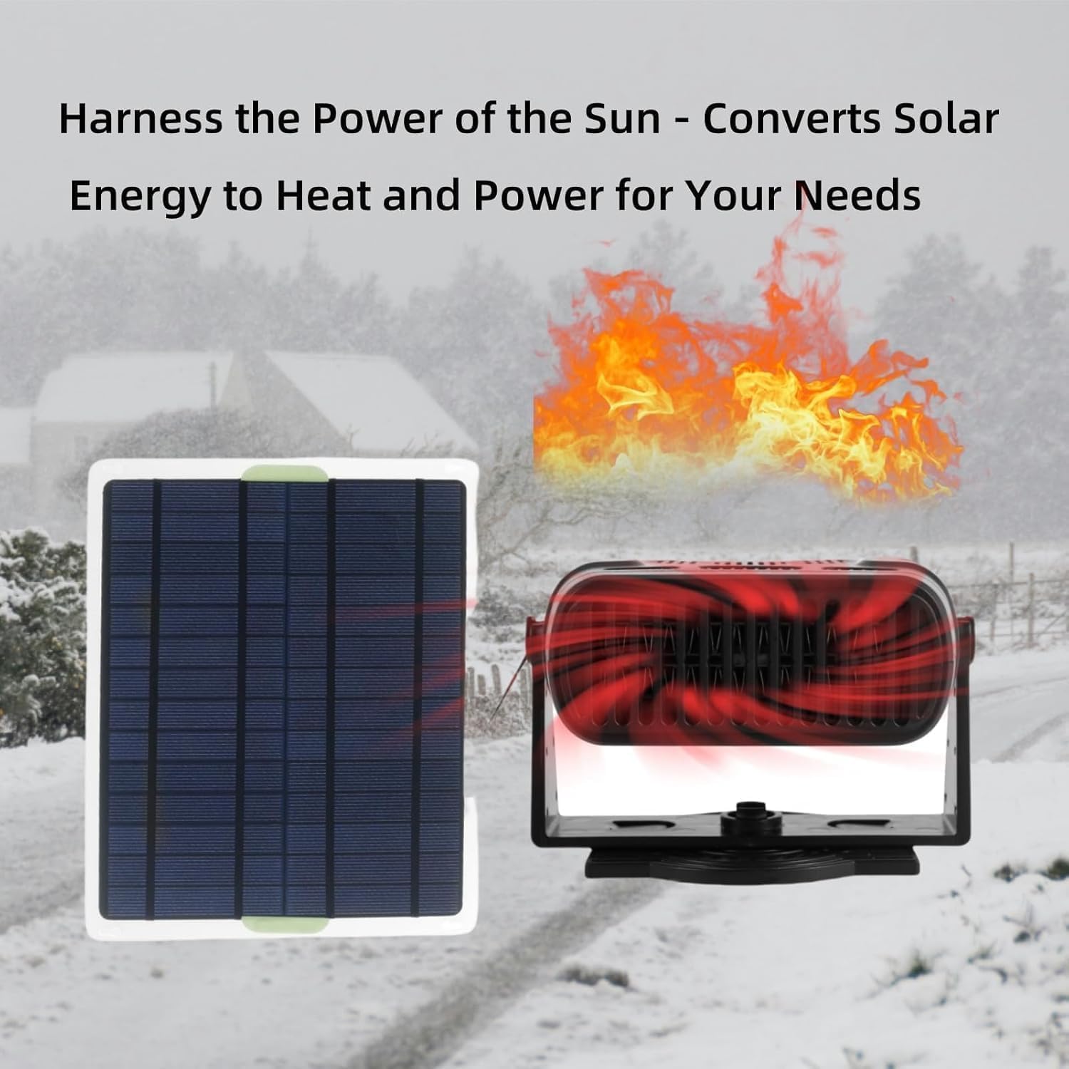 Solar Heater for Chicken Coop, Solar Panel Heaters with Overheating Protection for Drying Heating Pet House Warm Wind Gear, Greenhouse, Patio, Dog House, Flower Room, Home Car (30W)