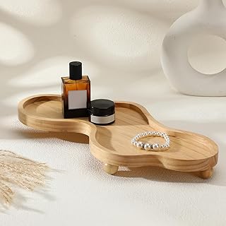 Uiifan Wood Cloud Perfume Tray Irregular Jewelry Decorative Tray for Wom...