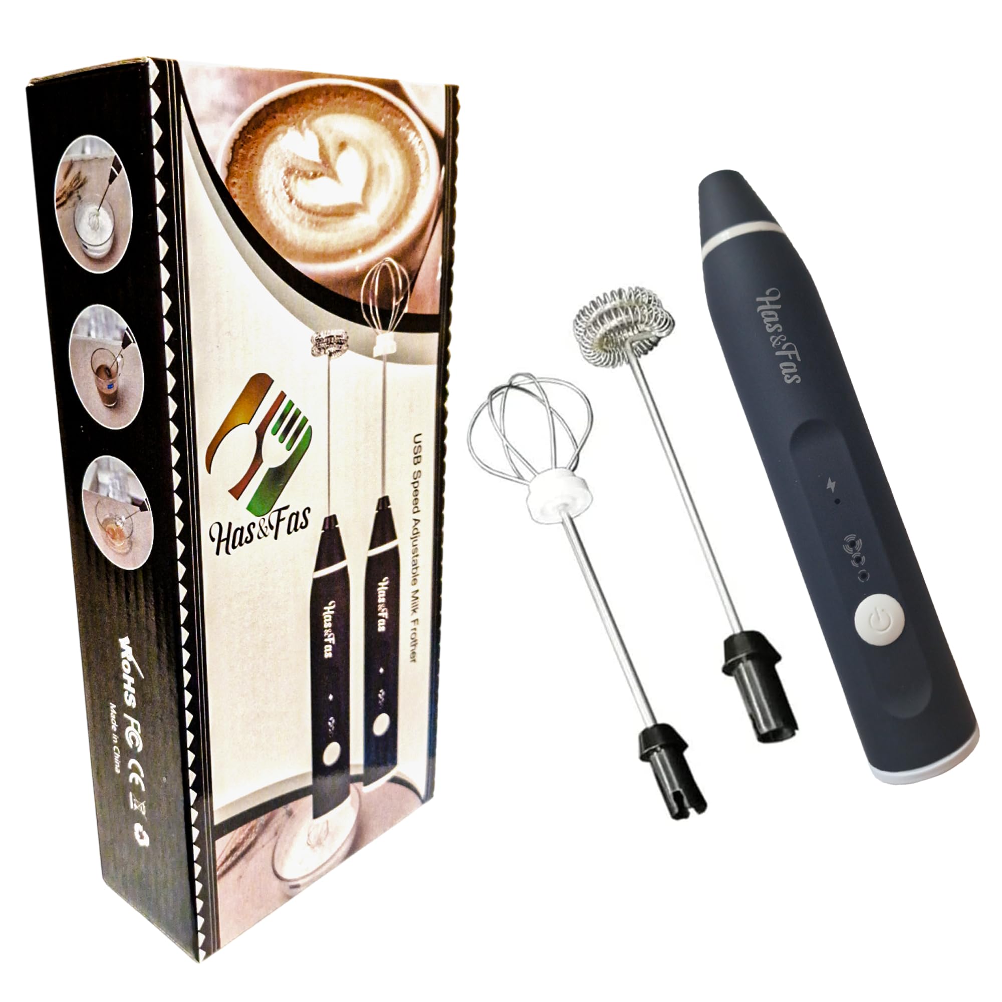 Mousseur À Lait Portatif, Fouet Électrique Rechargeable Par Usb Mini Mélangeur De Boissons Avec