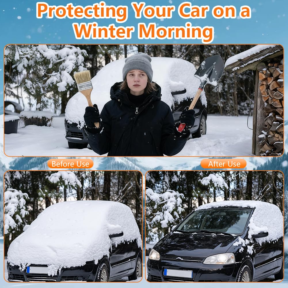 Copri Parabrezza Auto Antigelo Telo Protezione Inverno Neve Grandine Adatto Maggior Parte Veicoli