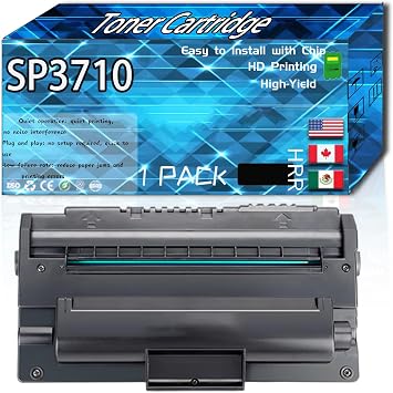 SP3710 Toner Cartridge Compatible for Ricoh M320F P311 SP 3710DN SP 3710SF Printers, High Production Replacement Black