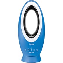 AV1880 Bladeless Rechargeable Fan with Remote, Sleep Timer, Denim