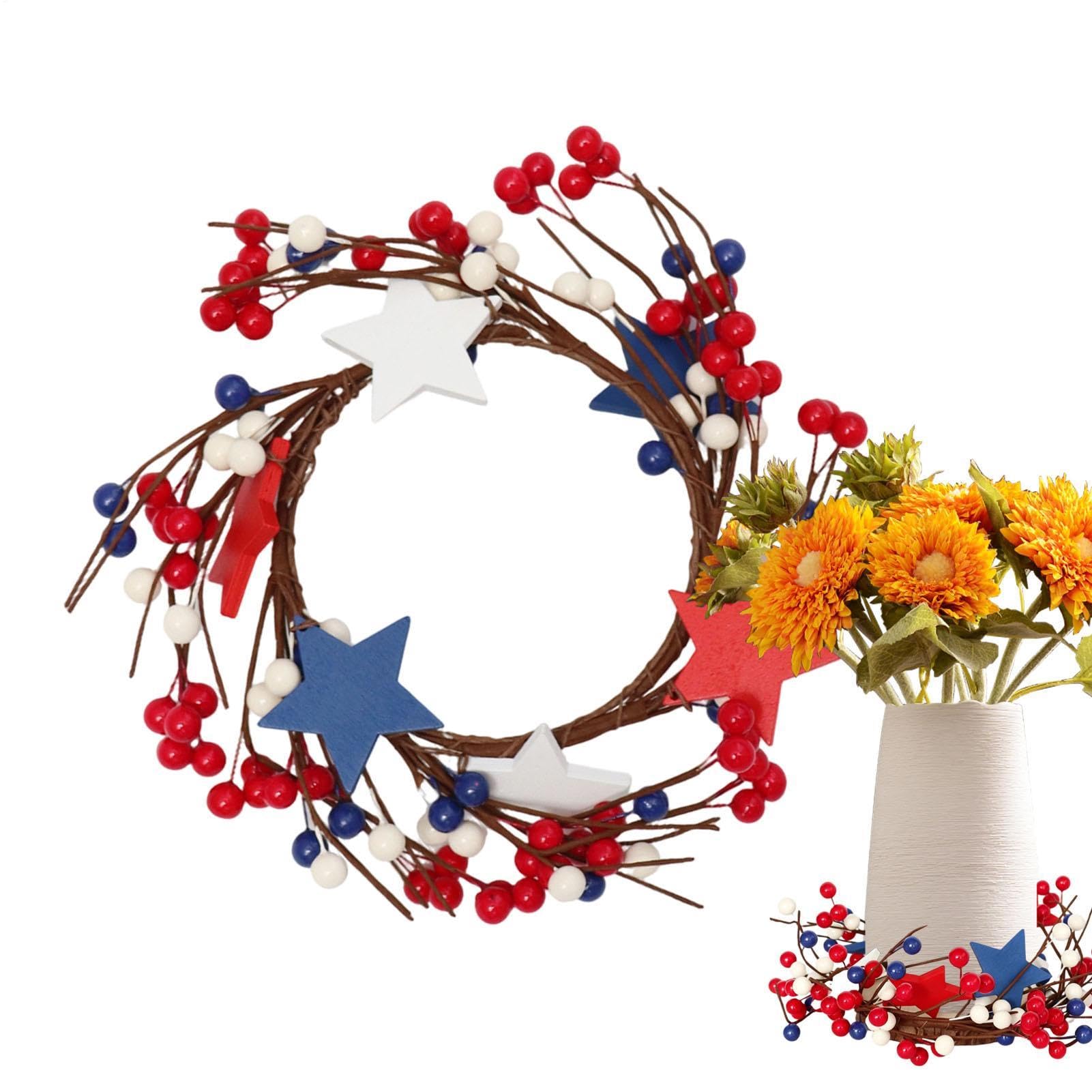 Couronne de bougie patriotique pour sublimer votre salon et votre table de fête