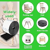 Vista 113 de Tiras de fieltro con respaldo adhesivo, tiras de fieltro adhesivas, paquete de 4 rollos de fieltro 1/2 x 60 pulgadas, cinta de fieltro beige