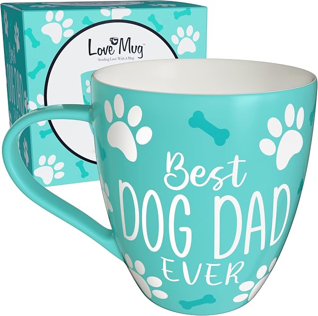 Love Mug: Dog Dad Mug, Best Dog Dad Gifts and Fathers Day Gift for Dog Dads, Birthday Gift for Dog Dads. Dog Lover Gifts, Best Dog Dad Ever