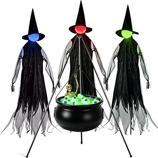 Halloween Witches Outdoor, 4.2 FT Set of 3 Witches Holding Hands